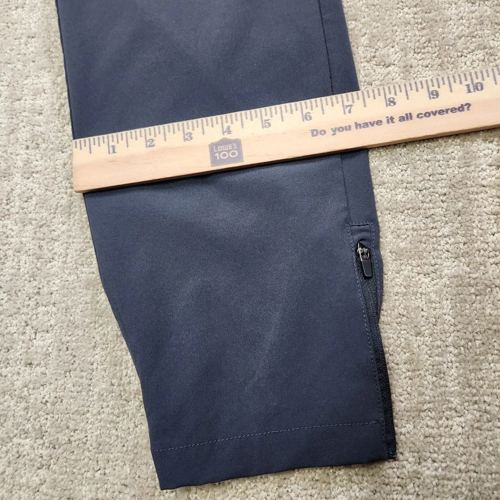 Primo Golf Jogger Pants Men 36 Tall Golf Chino Slim Fit Ankle Zip Gray Woven